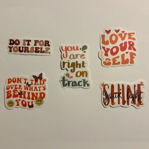 Positive / Motivational Vinyl Sticker Bundle - 5 Vinyl Stickers Total